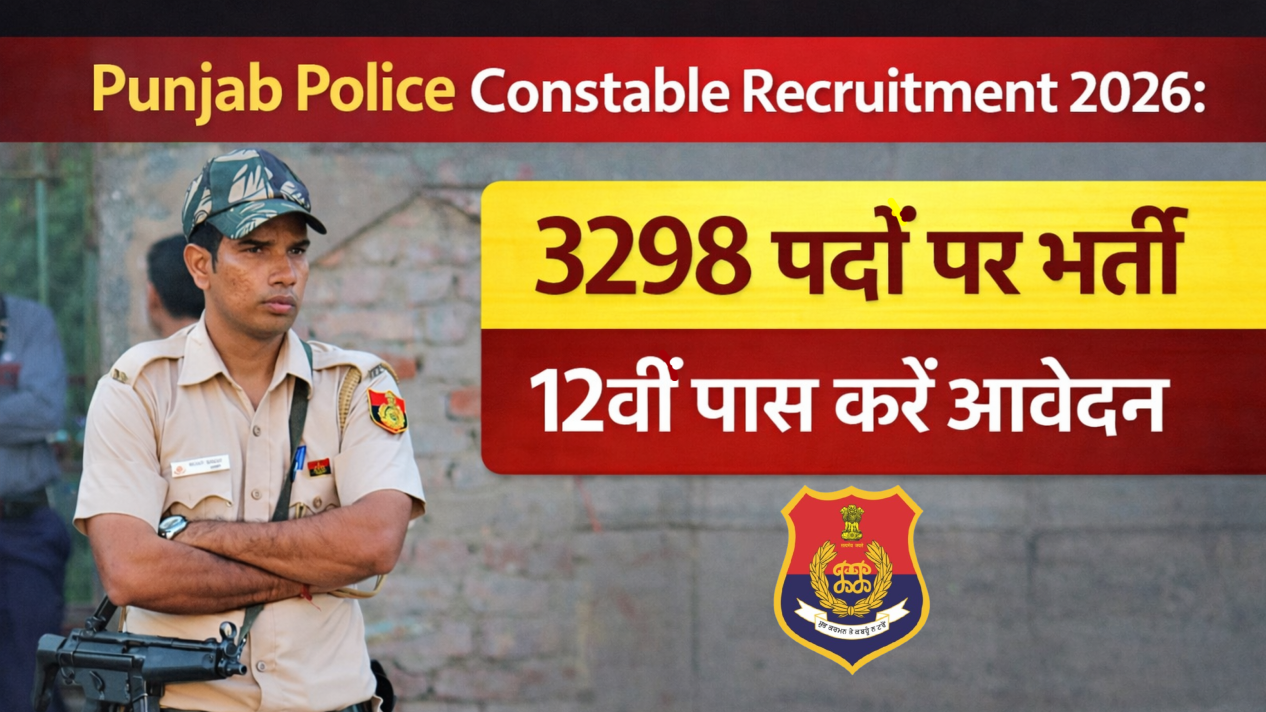 Punjab Police Constable Recruitment date 2026