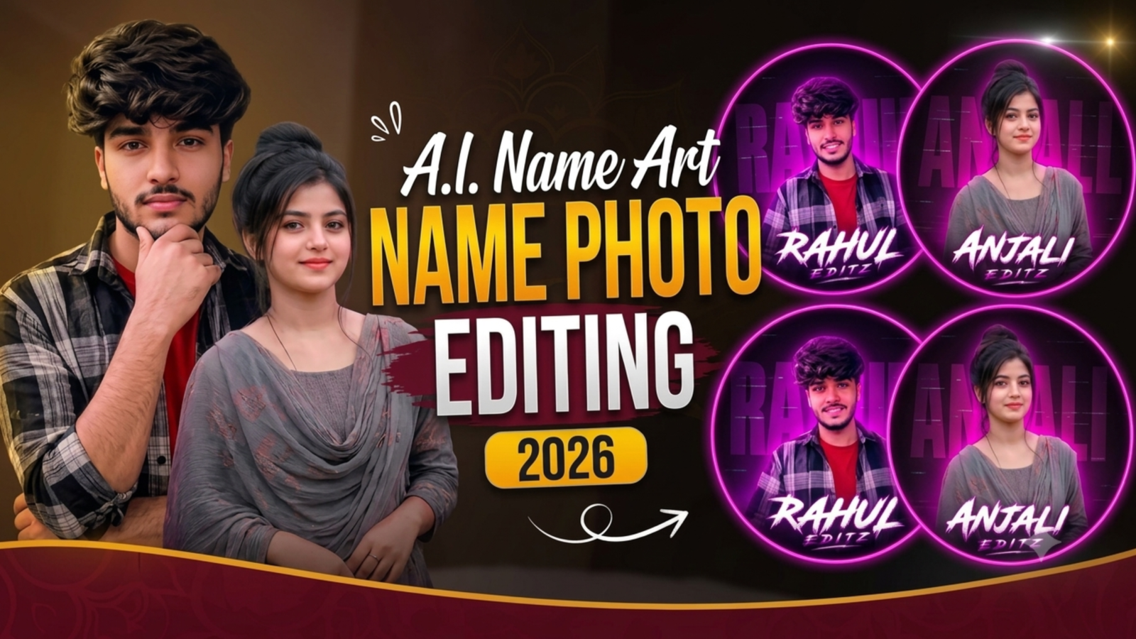 AI Name Photo Editing Prompt 2026