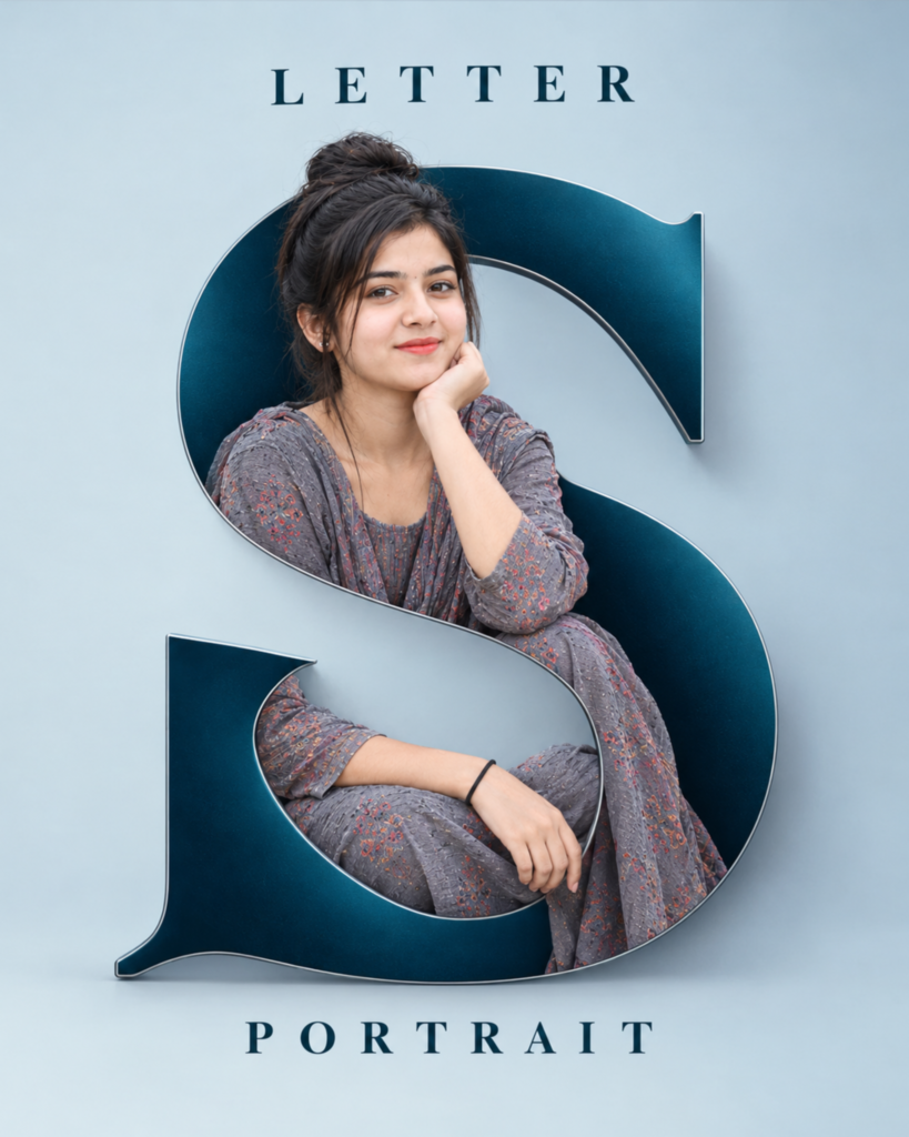 3D Letter Portrait AI Photo Editing Prompts